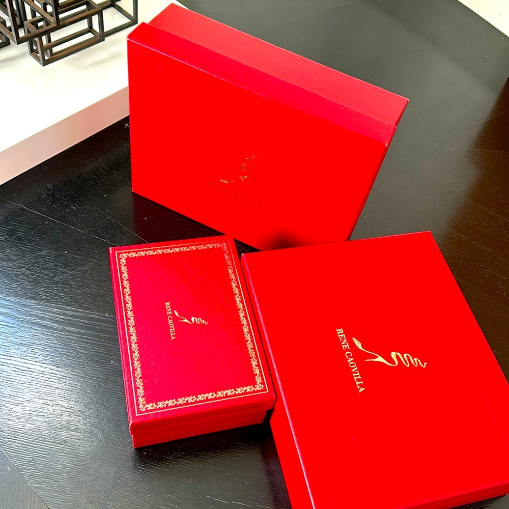 RENE CAOVILLA  shoes collection boxes.